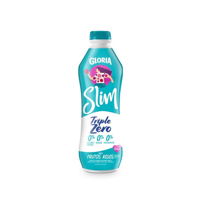 Yogurt Gloria Slim Frutos Rojos Botella 946 g