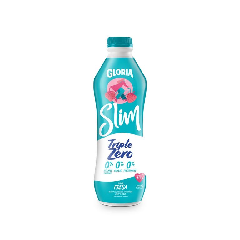 Yogurt Gloria Slim Fresa Botella 946 g