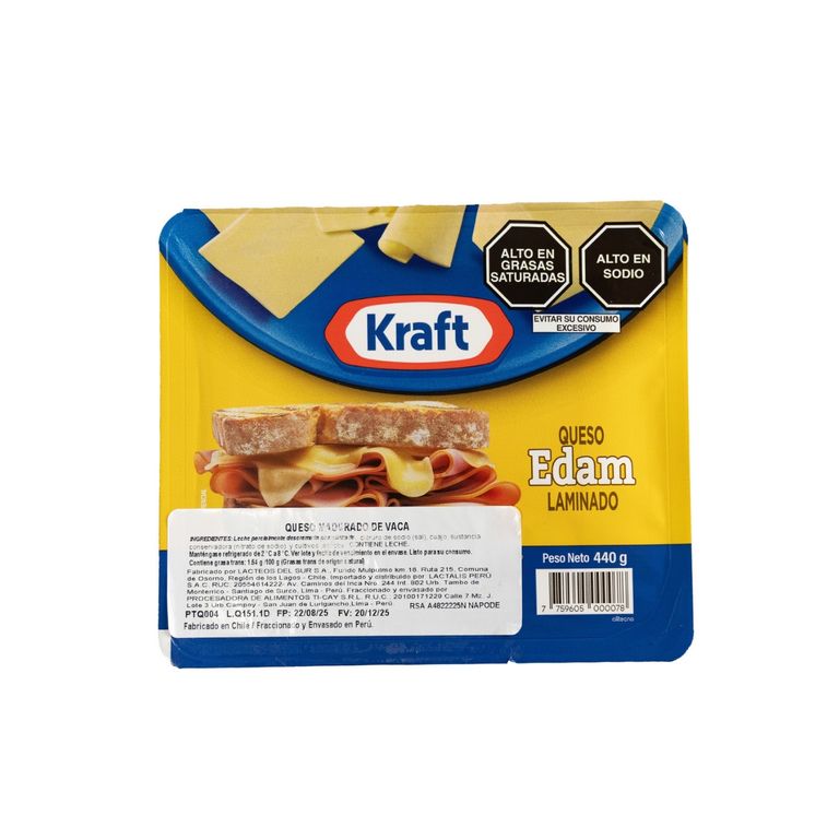 Queso Madurado de Vaca Kraft Empaque 180 g