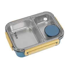 TRIKO - Lonchera Dos Divisiones Con Cubierto Triko Acero 750mL