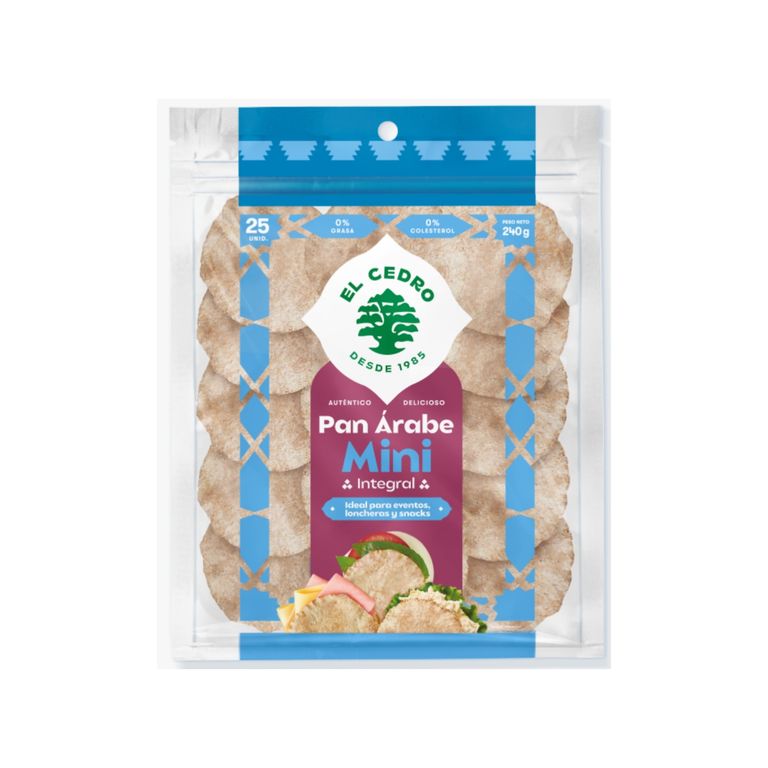 Pan Árabe Mini Integral Bolsa 240 g