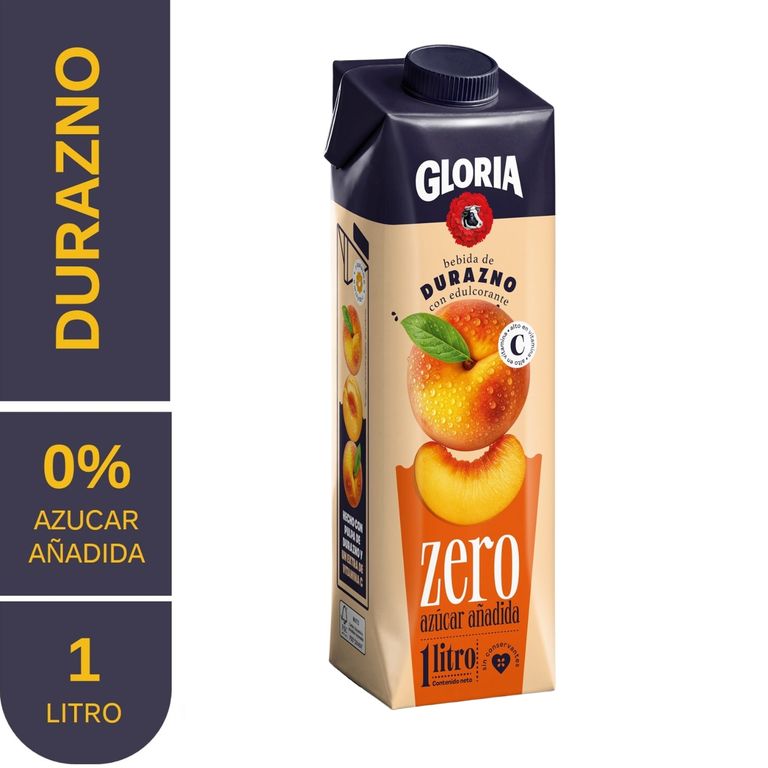 Bebida Gloria Zero Durazno Caja 1 L