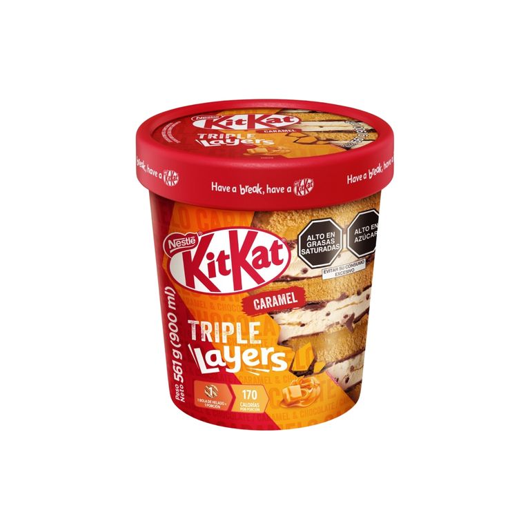 Helado KitKat Caramel Layers Pote 900 mL