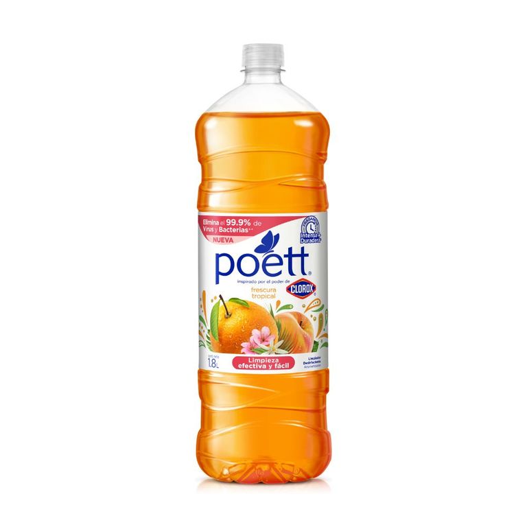 Limpiador Líquido Poett Frescura Tropical Botella 1.8 L