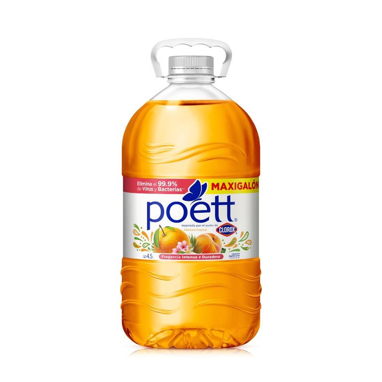 Limpiador Líquido Poett Frescura Tropical Botella 4.5 L
