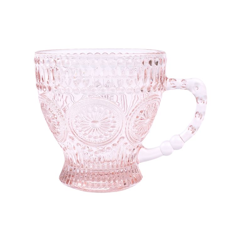 Taza Vidrio 210mL Flores Ximena
