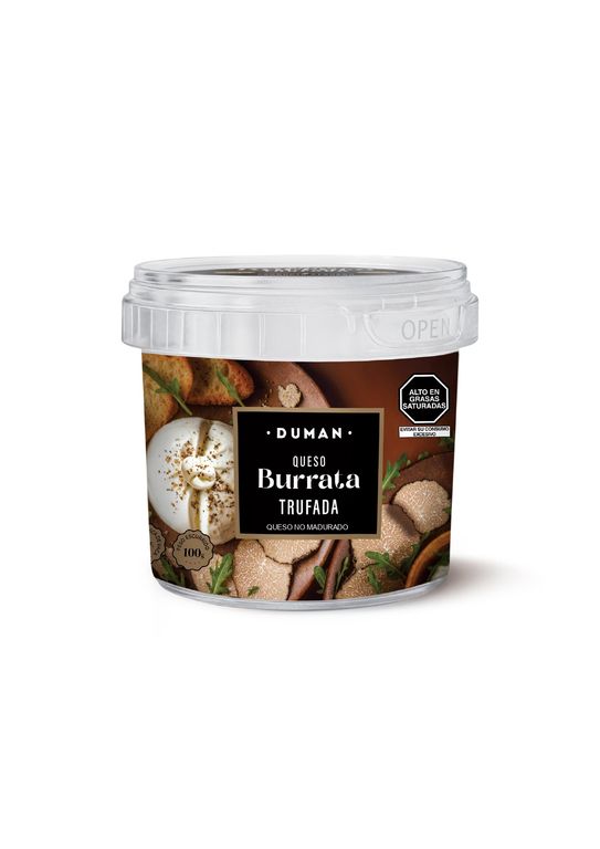 Queso Burrata Trufada Duman Empaque 100 g