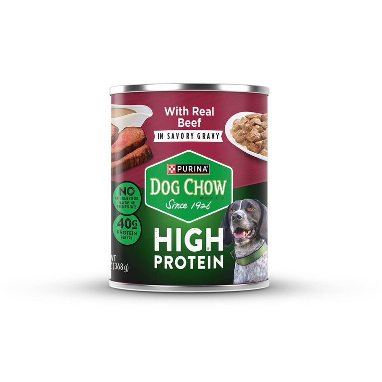 Alimento Húmedo Perro Sabor Carne Dog Chow High Protein Lata 368 g