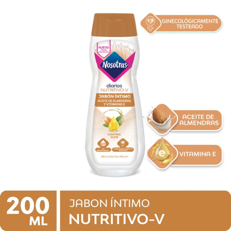 Jabón Íntimo Nutritivo Nosotras V10 Botella 200 mL