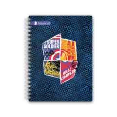 MINERVA - Cuaderno Anillado Ejecutivo Tapa Dura 5 Divisiones Marvel 160 Hojas