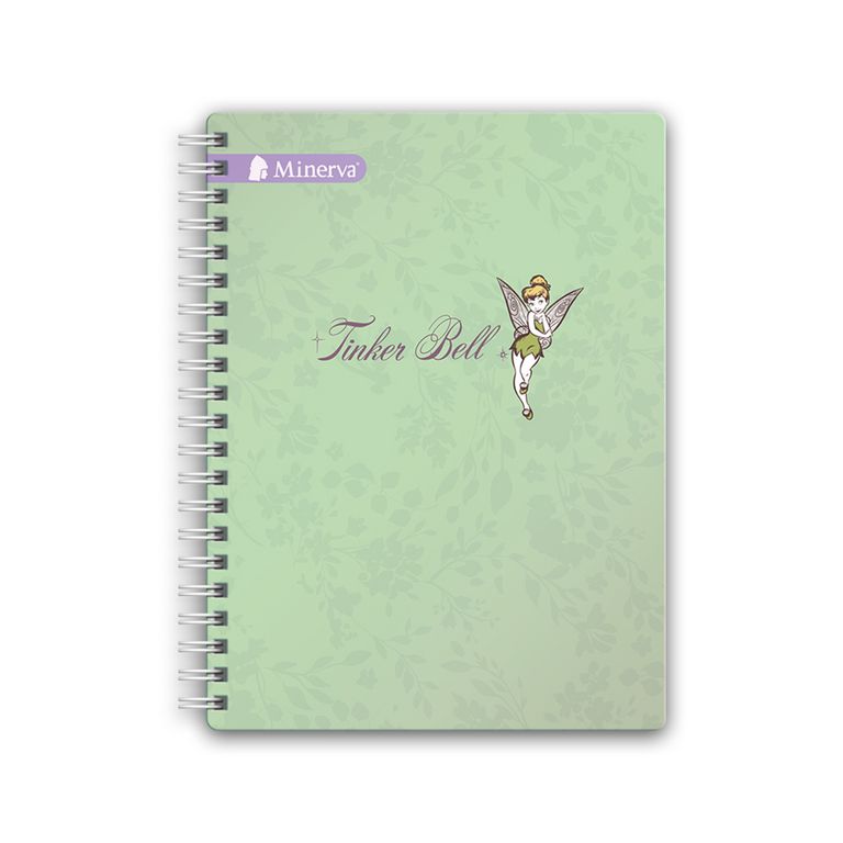 Cuaderno Anillado Universitario Tapa Dura 5 Divisiones Tinkerbell 160 Hojas