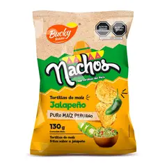 BUCKY SNACKS - Nachos Jalapeños Bucky Snacks Bolsa 130 g