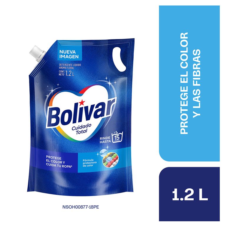 Detergente Líquido Floral Fluye Bolívar Doypack 1.2 L