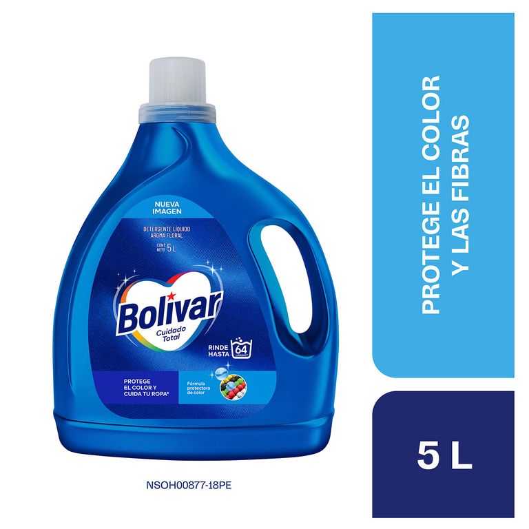 Detergente Líquido Floral Fluye Bolívar Botella 5 L