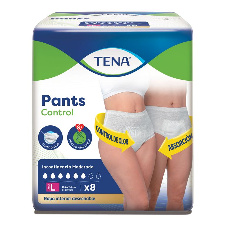 Pañal para Adulto Tena Talla L Empaque 8 Und