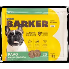 BARKER - Hamburguesas para Perro Sabor Pavo Barker Bolsa 1 Kg