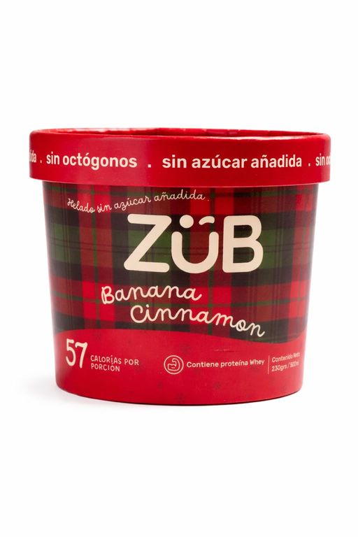 Helado Banana Cinnamon Zub Zero Pote 230 g