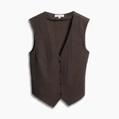 REDWOOD - Top Chaleco Textura Mujer Redwood