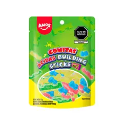 AMOS - Gomitas 4D Gummy Sour Sticks Amos Bolsa 72 g