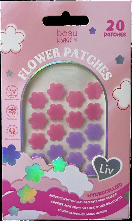 Parche para Acné Diseno Flores Beau Visage Caja 20 Und