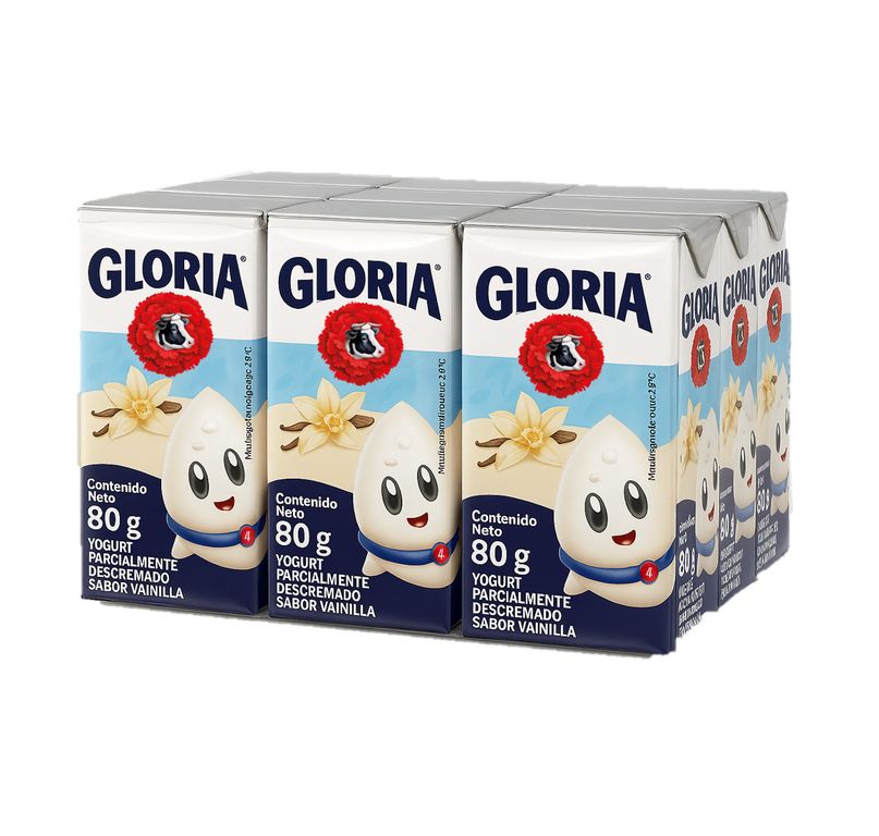 Yogurt para Niños Gloria Vainilla Caja 6 Und