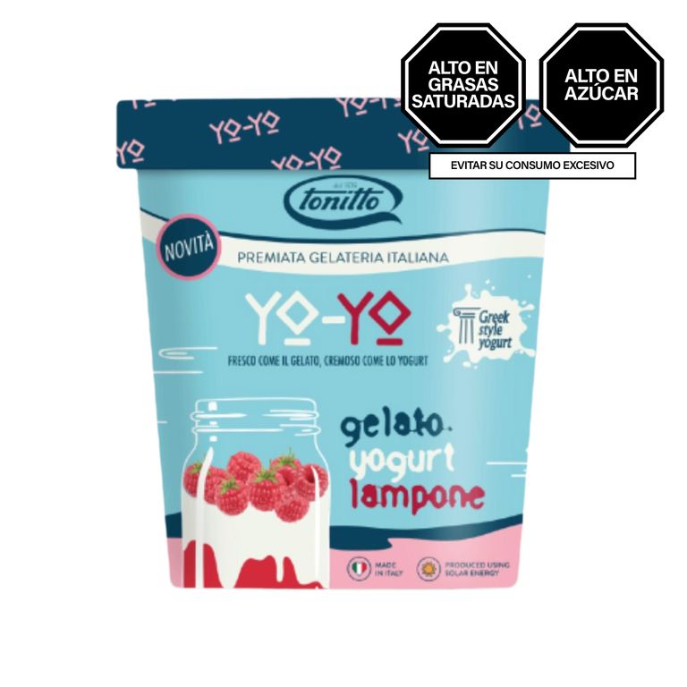 Helado Yo Yo Tonitto Yogurt de Frambuesa Pote 500 mL