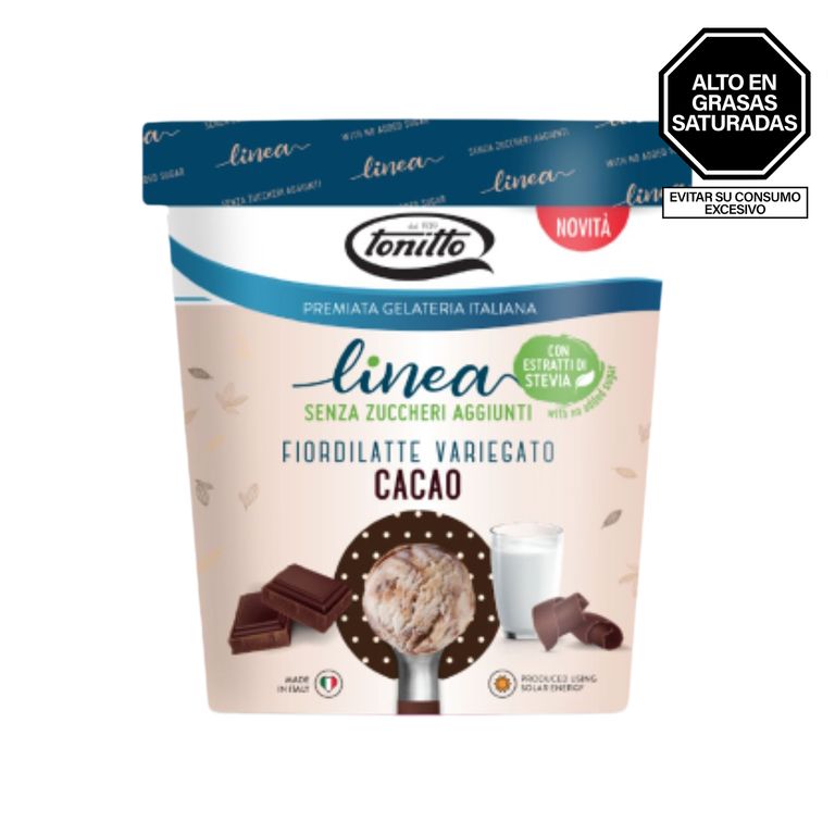 Helado Línea Stevia Tonitto Chocolate Pote 500 mL