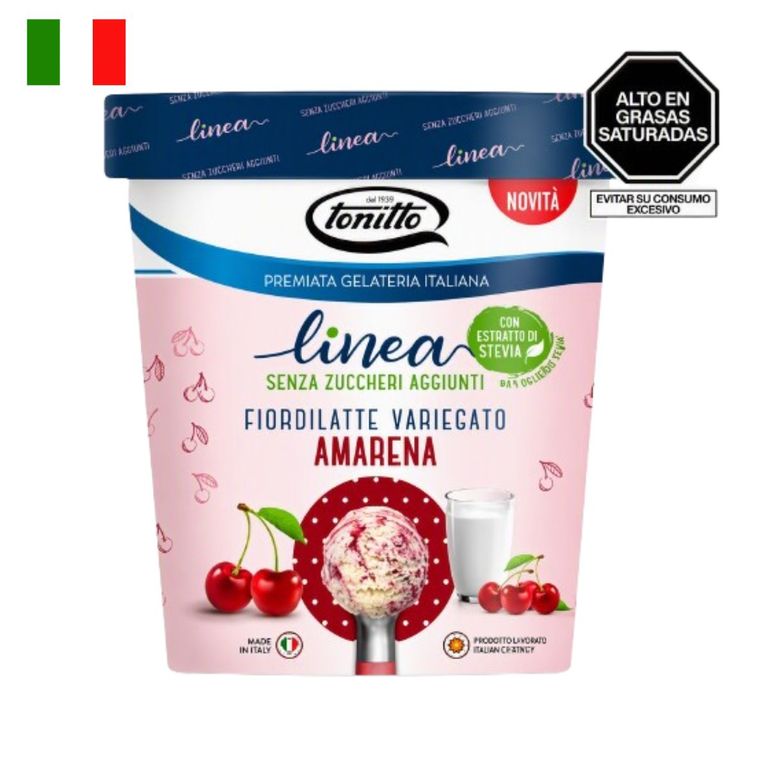 Helado Línea Stevia Tonitto Cherries Pote 500 mL