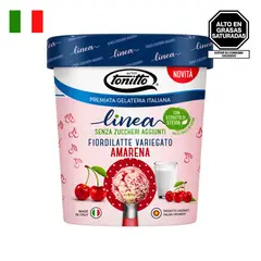 undefined - Helado Línea Stevia Tonitto Cherries Pote 500 mL