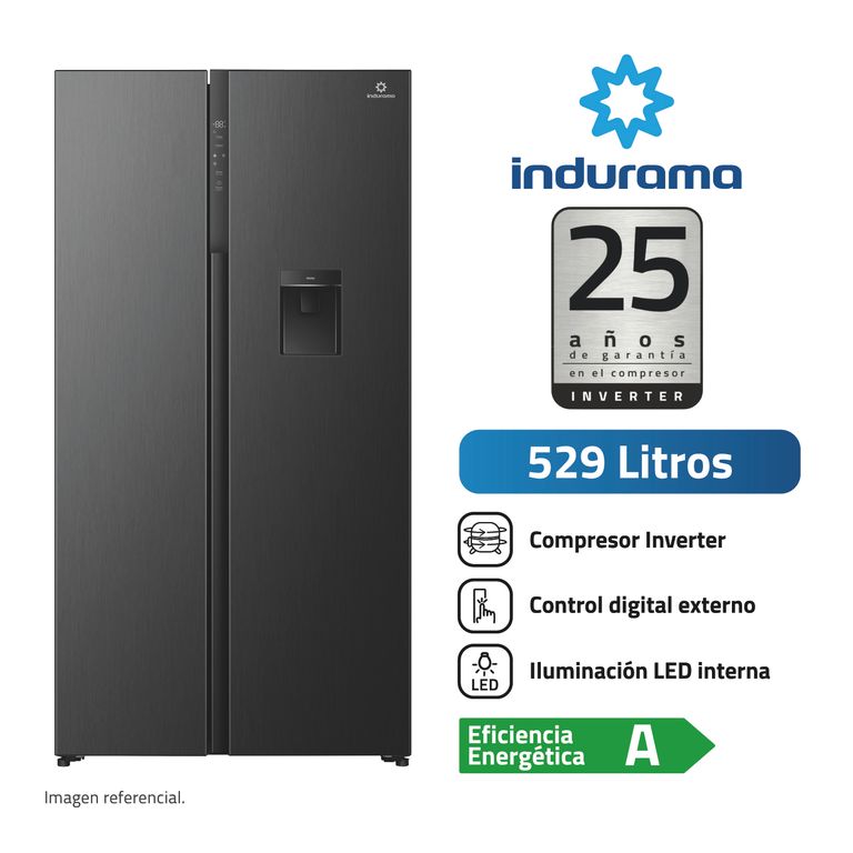 Refrigeradora Side By Side 529 L No Frost con Dispensador RI-795DNI Negro