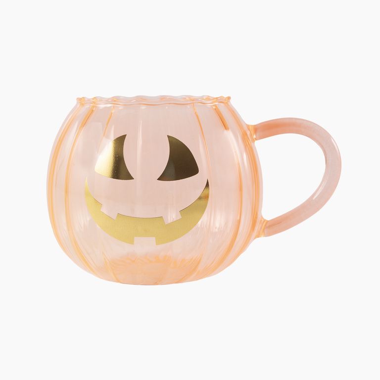 Taza Mug Vidrio Calabaza Fancy Halloween 420 mL