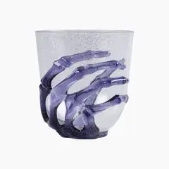 CASA JOVEN - Vaso Plástico Mano Tenebrosa Lila Halloween 420 mL