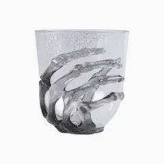 CASA JOVEN - Vaso Plástico Mano Tenebrosa Gris Halloween 420 mL
