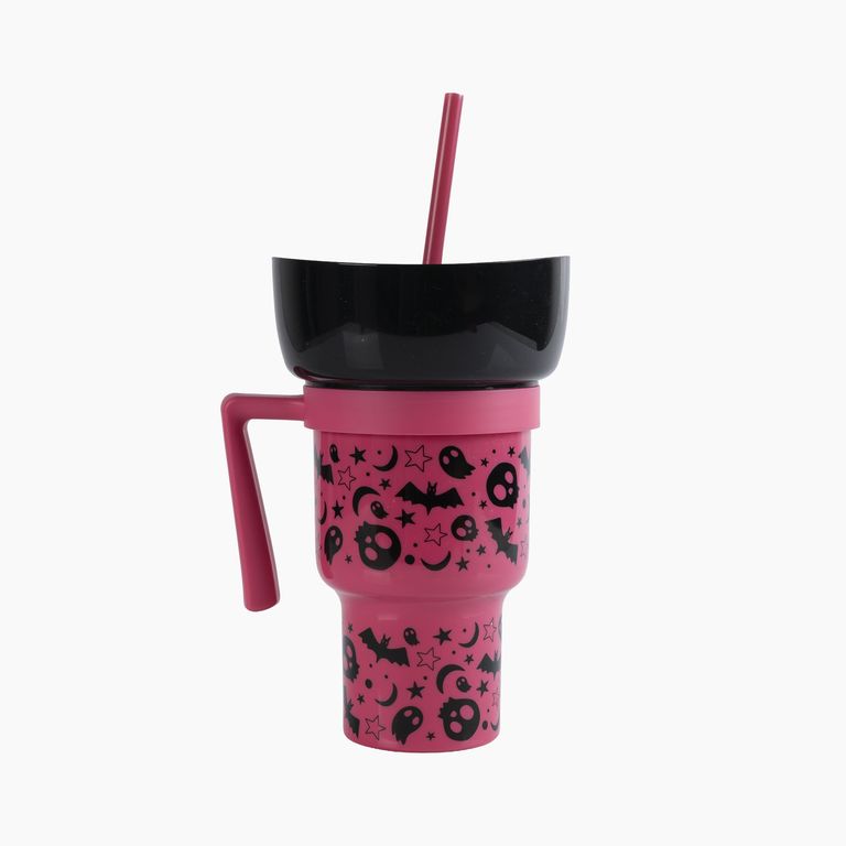 Taza Mug 900 mL con Bowl 200 mL Plástico Rosado Halloween