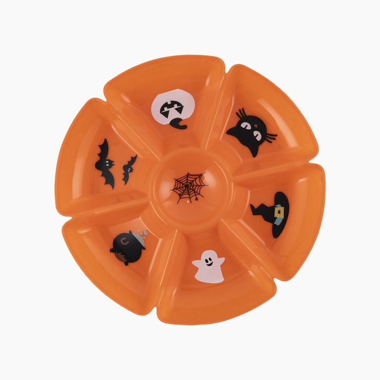 Fuente Divisiones Plástico Naranja Halloween 30 Cm
