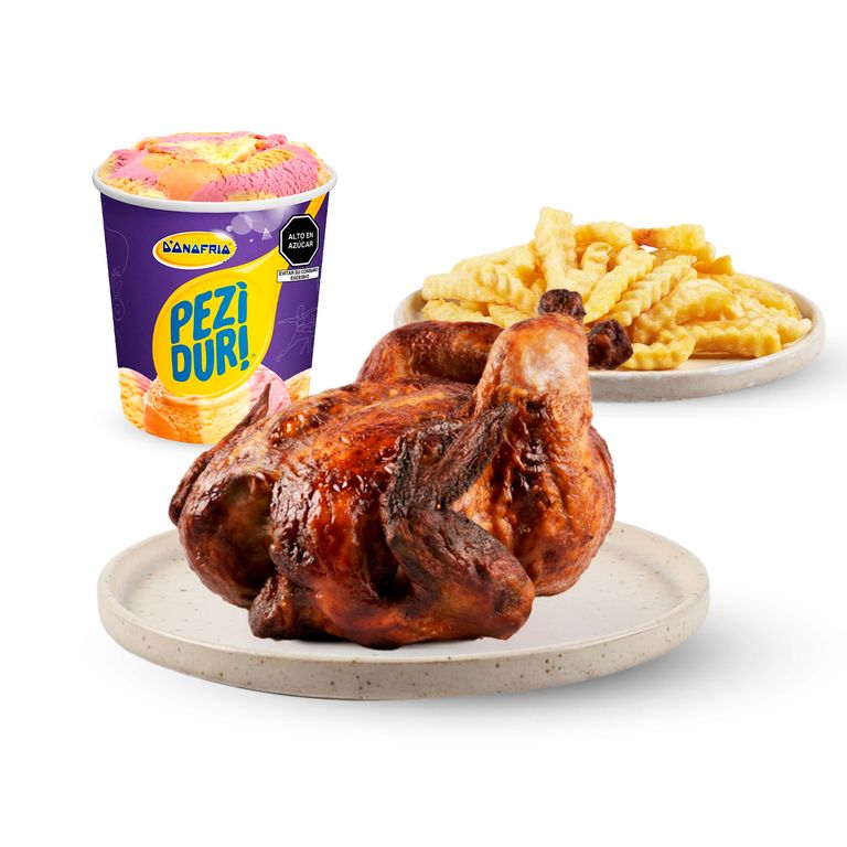 Pollo Rostizado Tottus + Papas + Peziduri Tricolor 900 Ml