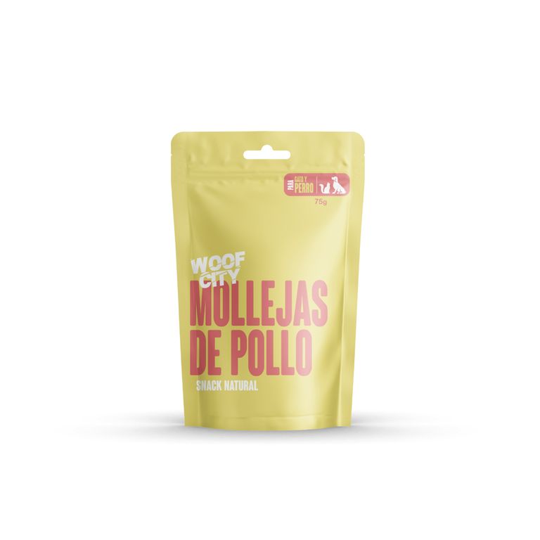 Snack para Perro Woof City Mollejas de Pollo Bolsa 75 g