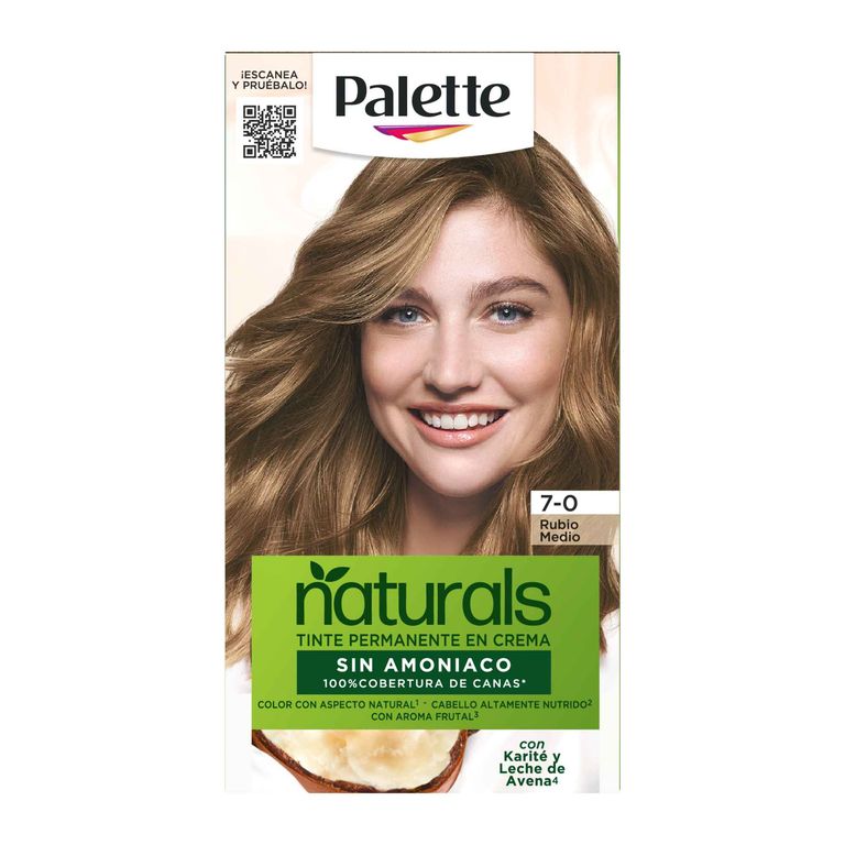 Tinte Palette Naturals Sin Amoniaco 7-0 Rubio Medio