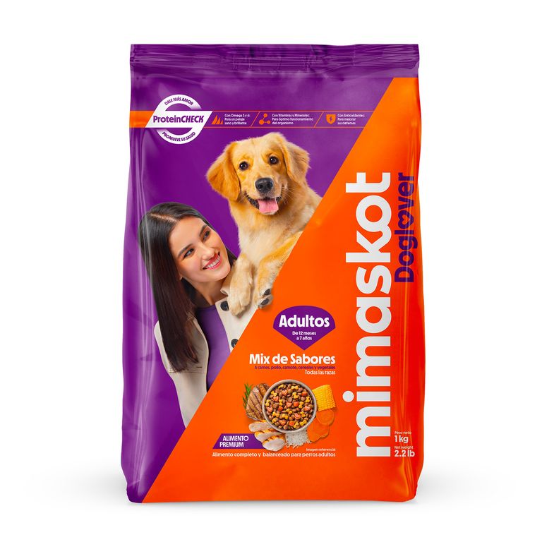 Alimento para Perro Mimaskot Mix de Sabores Bolsa 1 Kg