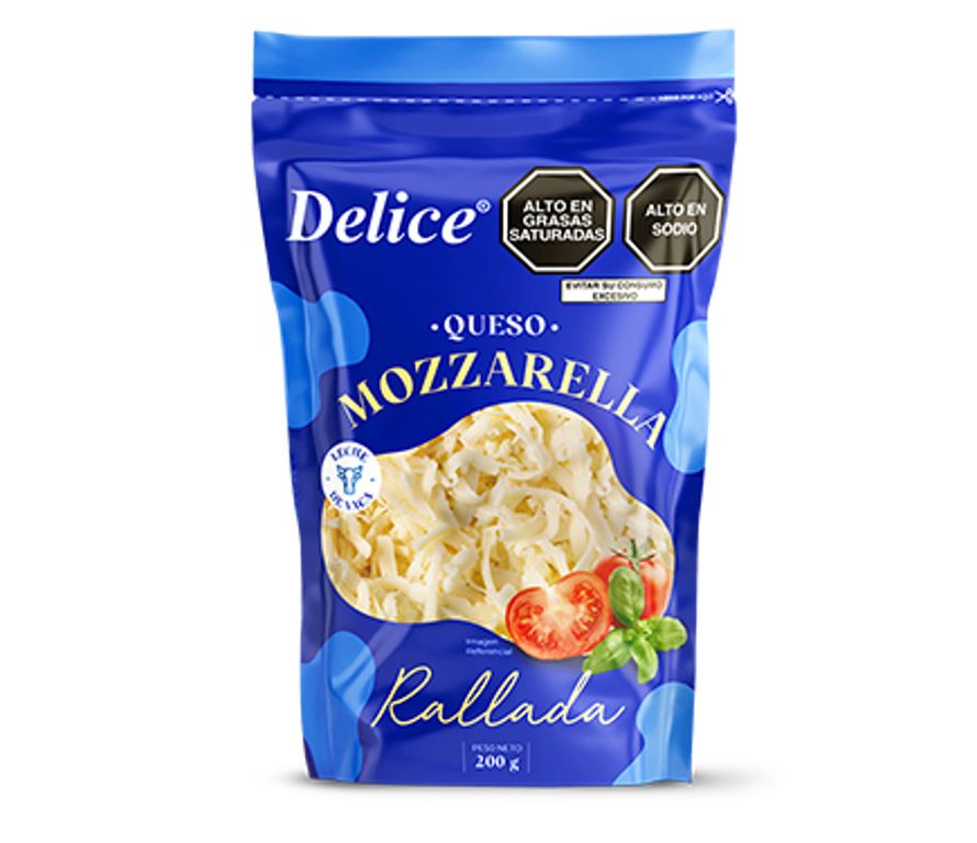 Queso Mozzarella Rallado Delice Doypack 200 g