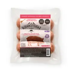 LA CHARCUTERIA DE LIMA - Chorizo de Miel Maple con Tocino Congelado CDL Empaque 300 g