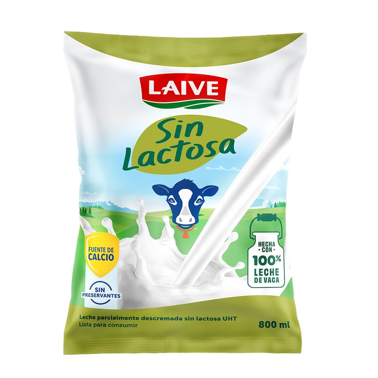 Leche Sin Lactosa Laive Bolsa 800 mL