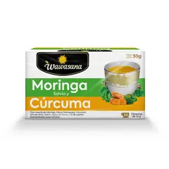 WAWASANA - Infusión de Moringa Salvia y Cúrcuma Wawasana Caja 20 Sobres