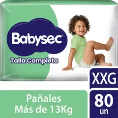 BABYSEC - Pañal Babysec Talla Completa XXG Empaque 80 Und
