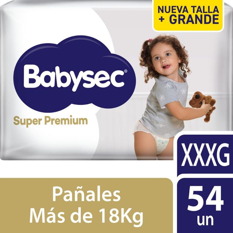 Pañal Babysec Super Premium XXXG Empaque 54 Und