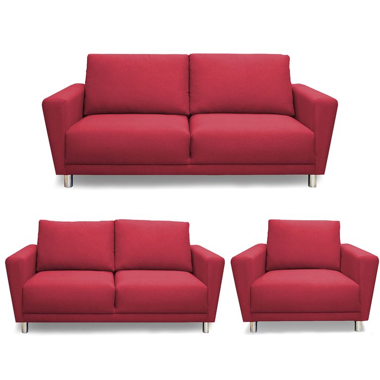 JUEGO DE SALA 321 CORDOBA ROJO