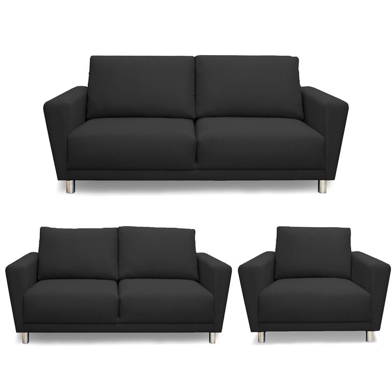 JUEGO DE SALA 321 CORDOBA NEGRO