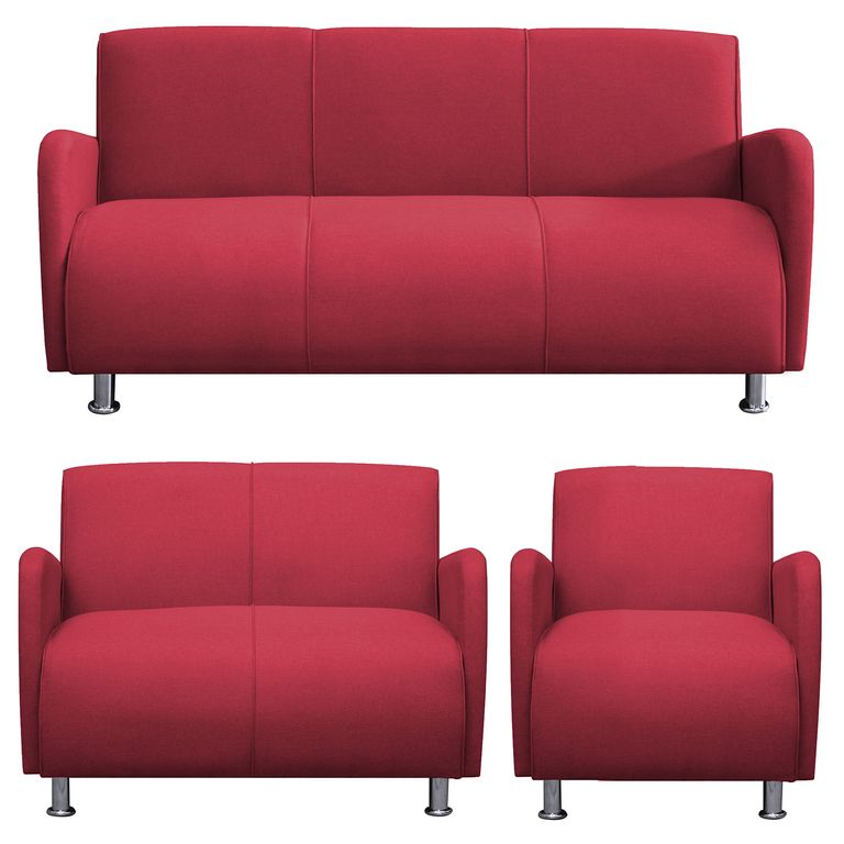 JUEGO DE SALA 321 NAVIA ROJO