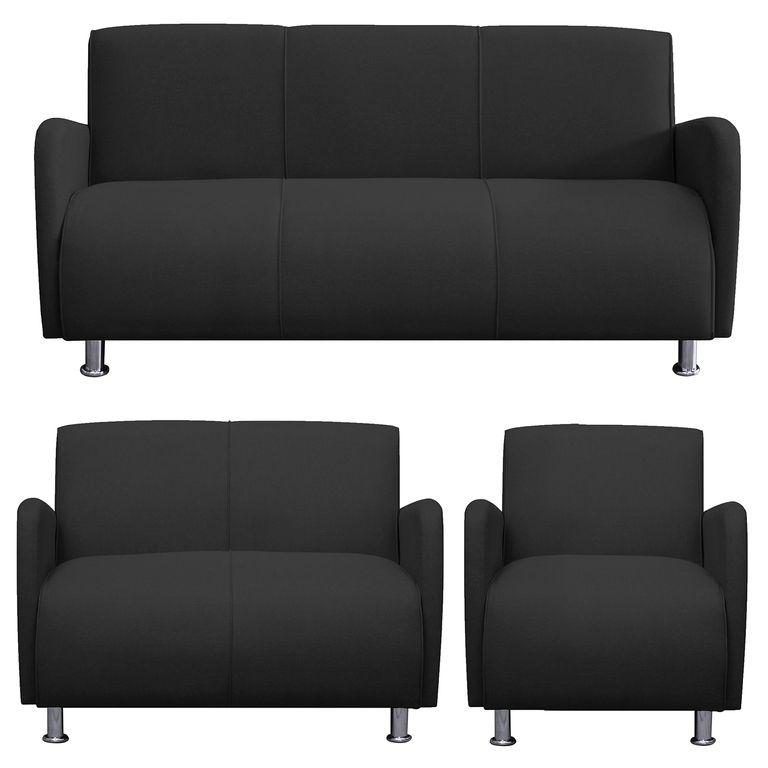 JUEGO DE SALA 321 NAVIA NEGRO