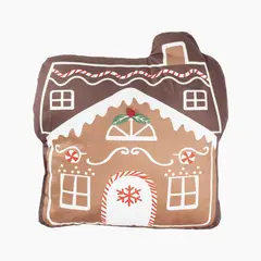 CASA JOVEN - Cojín Navideño Casita de Jengibre
